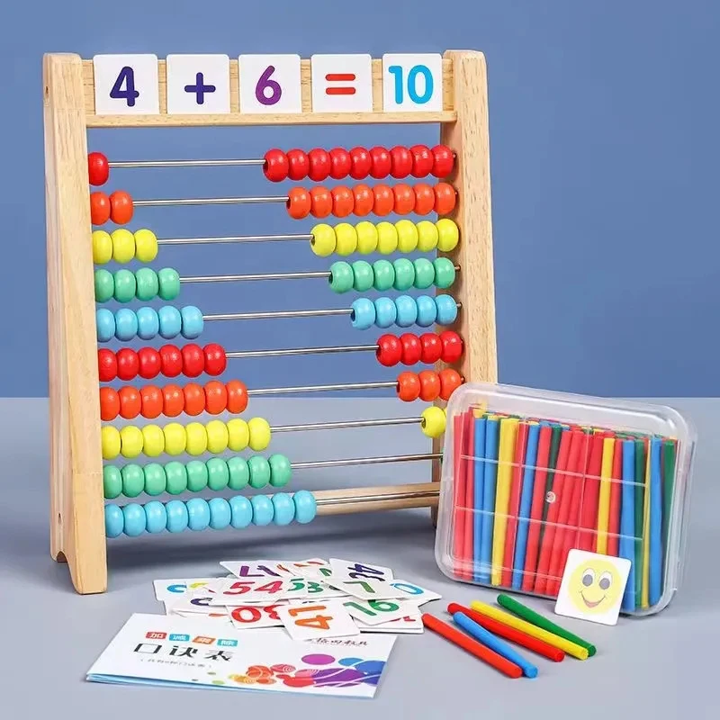 Abacus Counting Bead - Brinquedo de contagem de madeira ábaco