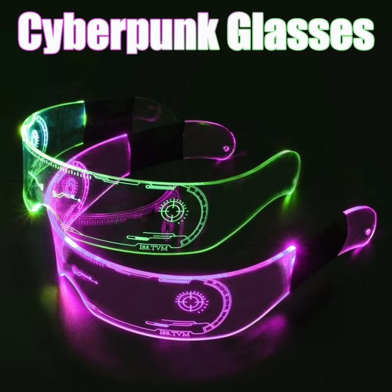 English Kids Education - Óculos LED Elétricos Cyberpunk: Sensação para