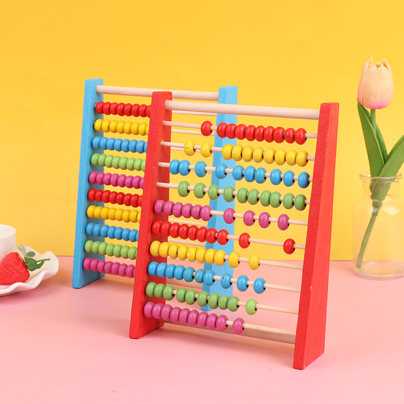 Abacus Counting Bead - Ábaco de madeira criança matemática aprendizagem