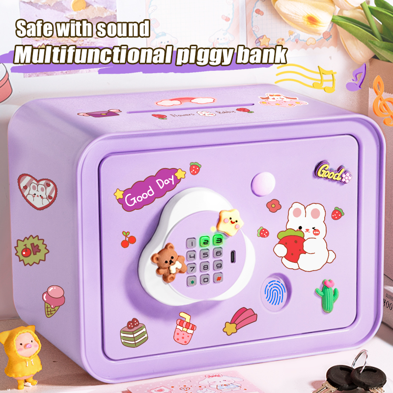 Kids Education Money - Mini cofrinho de impressão digital das