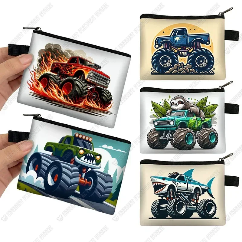 Kids Education Money - Cool Truck Print Coin Purses for