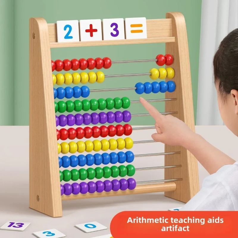 Abacus Counting Bead - Ábaco de Madeira Educacional: Brinquedo de