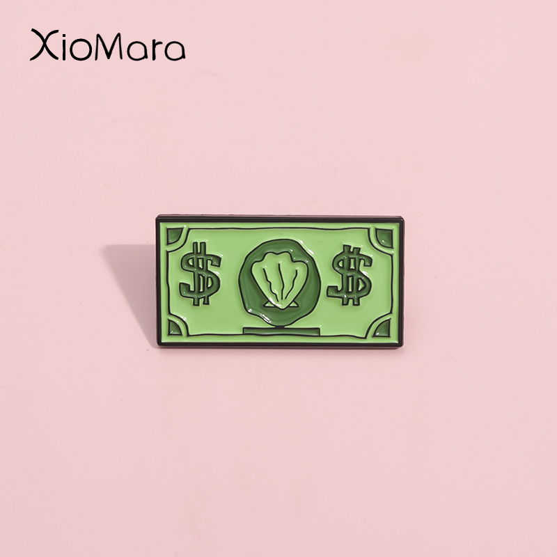 Kids Education Money - Verde usd símbolo esmalte pino personalizado