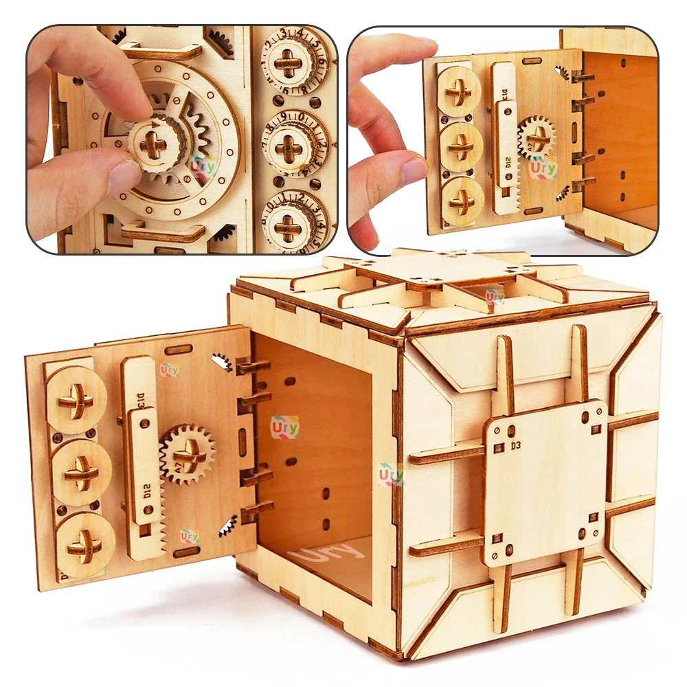 Ury 3d quebra-cabeça de madeir - Kids Education Money avaliação e preço