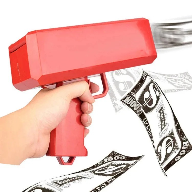 Atirar dinheiro arma brinquedo - Kids Education Money avaliação e preço