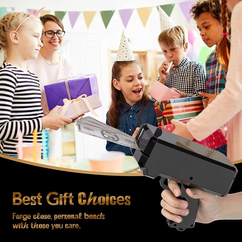 Atirar dinheiro arma brinquedo - Kids Education Money avaliação e preço