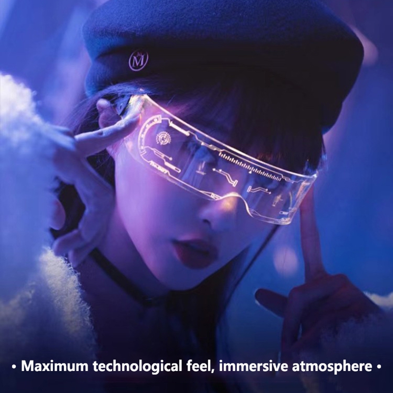 Óculos LED Elétricos Cyberpunk - English Kids Education avaliação e preço