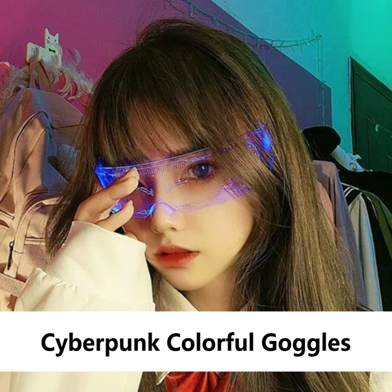 Óculos LED Elétricos Cyberpunk - English Kids Education avaliação e preço