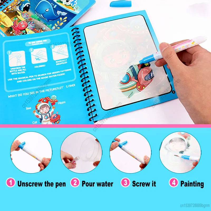 Pintura a água mágica dos dese - Kids Education Book avaliação e preço